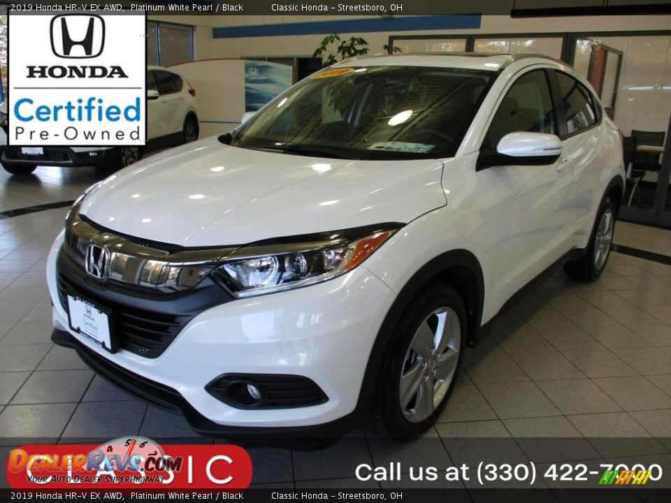 2019 Honda HR-V EX AWD Platinum White Pearl / Black Photo #1