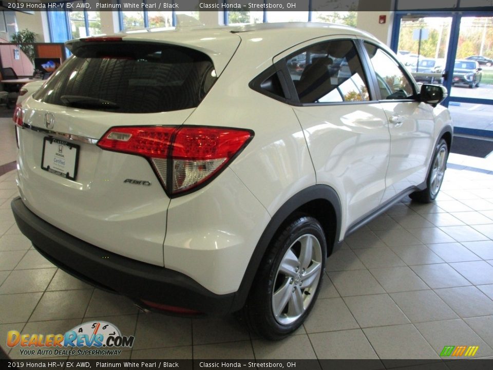 2019 Honda HR-V EX AWD Platinum White Pearl / Black Photo #7