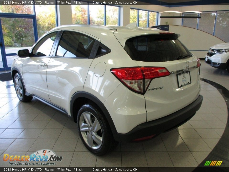 2019 Honda HR-V EX AWD Platinum White Pearl / Black Photo #9