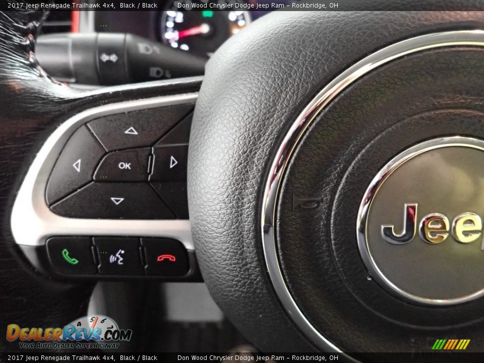 2017 Jeep Renegade Trailhawk 4x4 Black / Black Photo #16