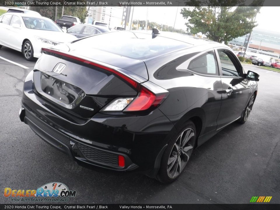 2020 Honda Civic Touring Coupe Crystal Black Pearl / Black Photo #7