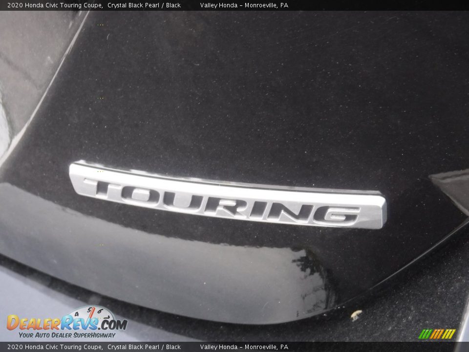 2020 Honda Civic Touring Coupe Crystal Black Pearl / Black Photo #8