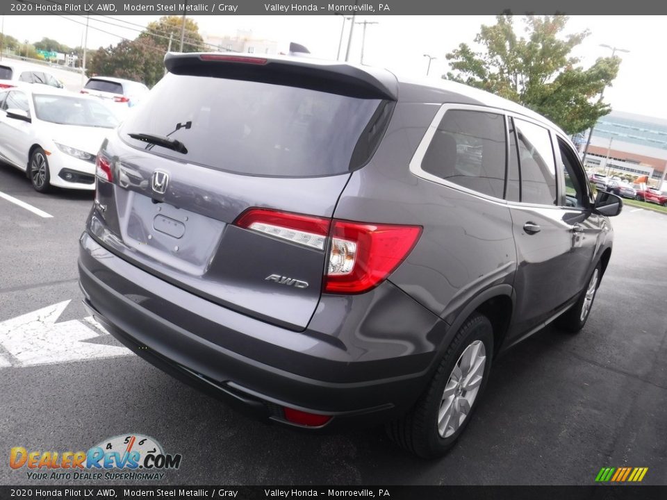 2020 Honda Pilot LX AWD Modern Steel Metallic / Gray Photo #6