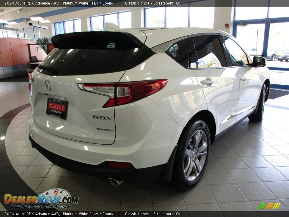 2020 Acura RDX Advance AWD Platinum White Pearl / Ebony Photo #7