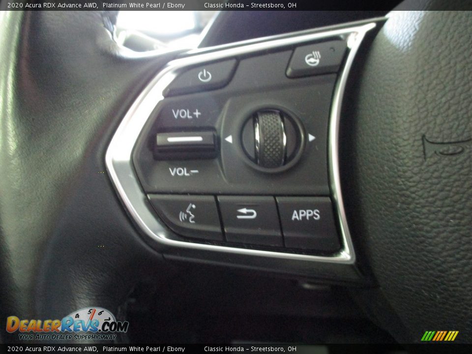 2020 Acura RDX Advance AWD Platinum White Pearl / Ebony Photo #31