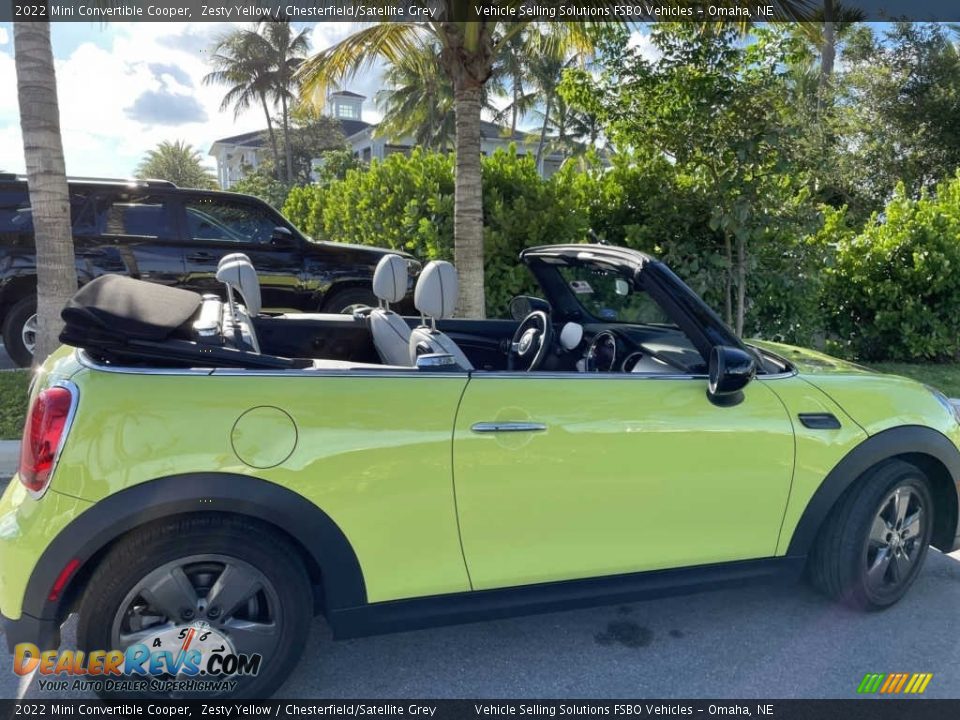 2022 Mini Convertible Cooper Zesty Yellow / Chesterfield/Satellite Grey Photo #3