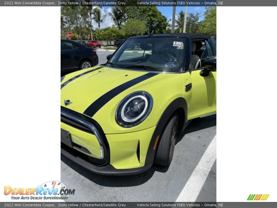 2022 Mini Convertible Cooper Zesty Yellow / Chesterfield/Satellite Grey Photo #8