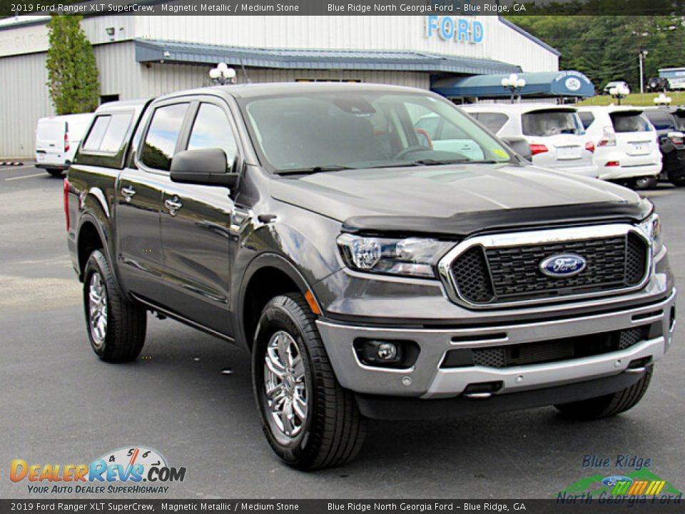 2019 Ford Ranger XLT SuperCrew Magnetic Metallic / Medium Stone Photo #7