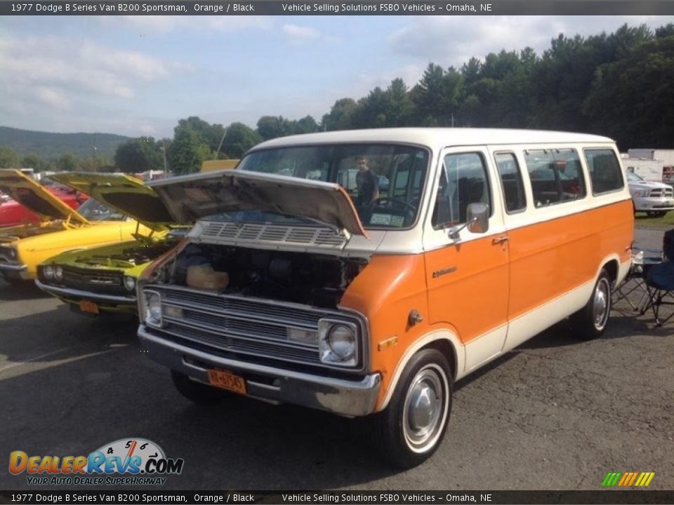 Orange 1977 Dodge B Series Van B200 Sportsman Photo #6