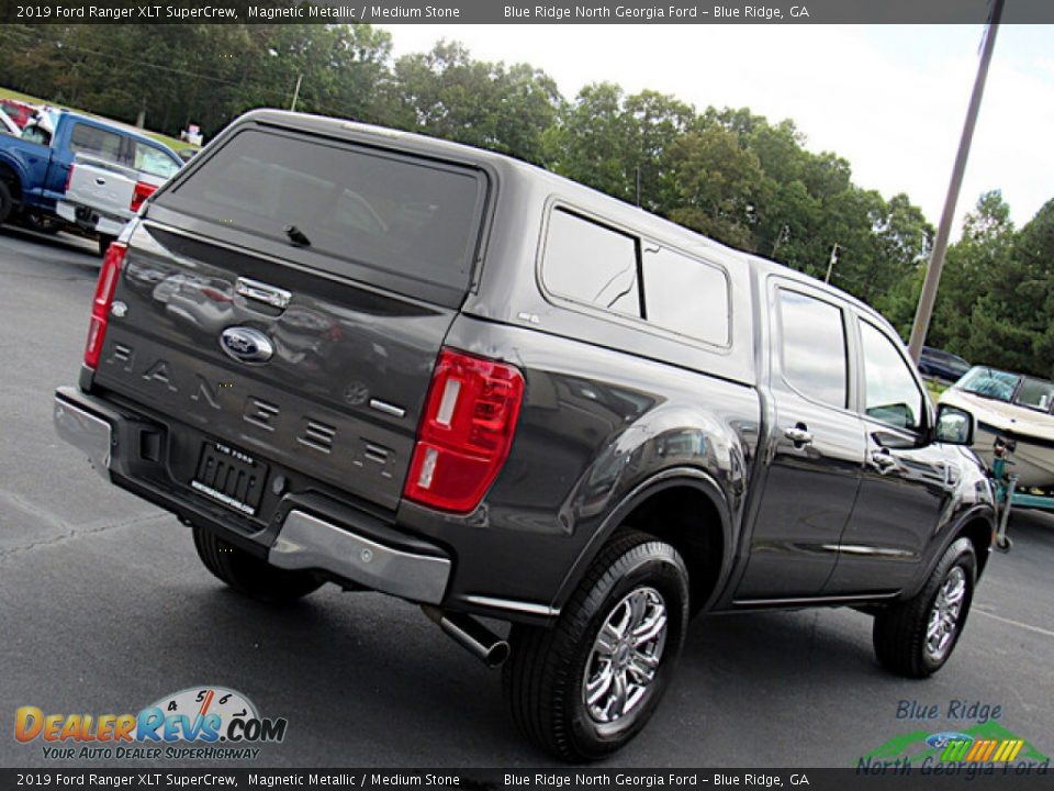 2019 Ford Ranger XLT SuperCrew Magnetic Metallic / Medium Stone Photo #28