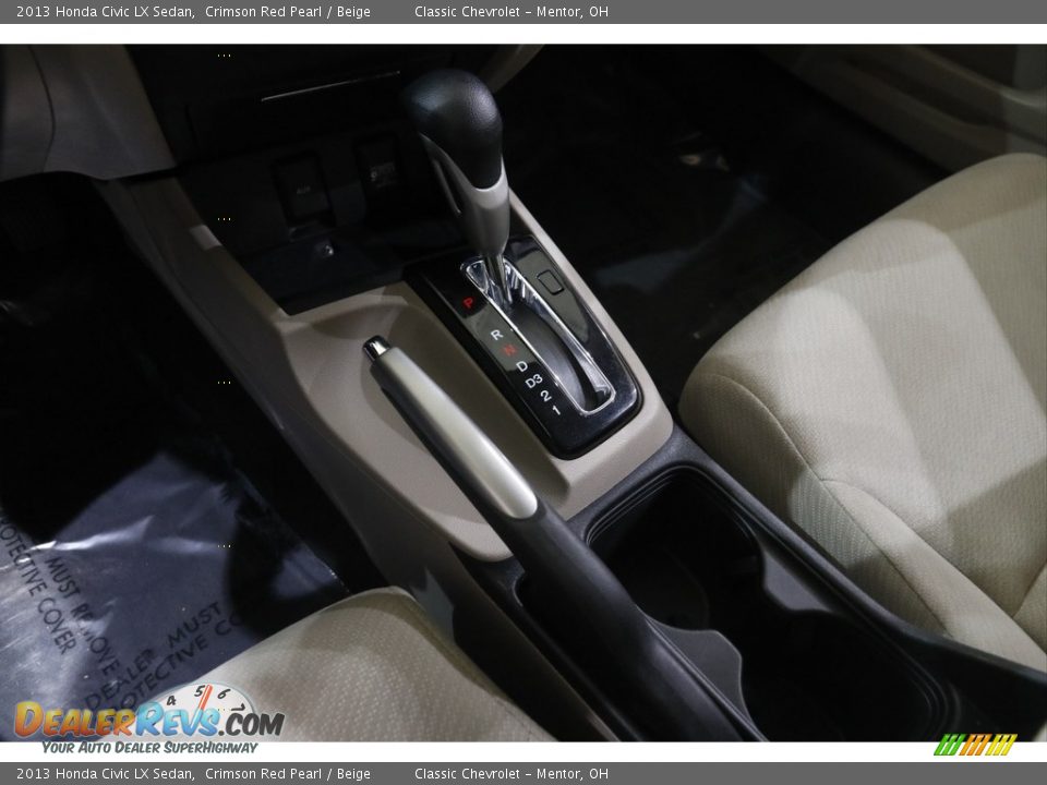 2013 Honda Civic LX Sedan Crimson Red Pearl / Beige Photo #12