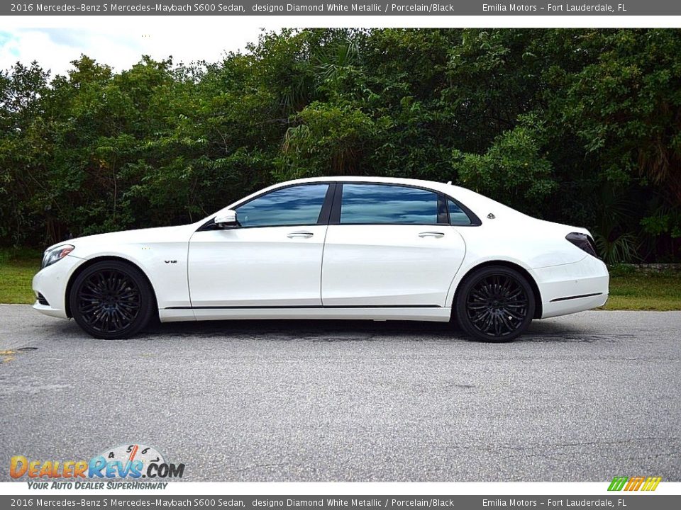 designo Diamond White Metallic 2016 Mercedes-Benz S Mercedes-Maybach S600 Sedan Photo #1