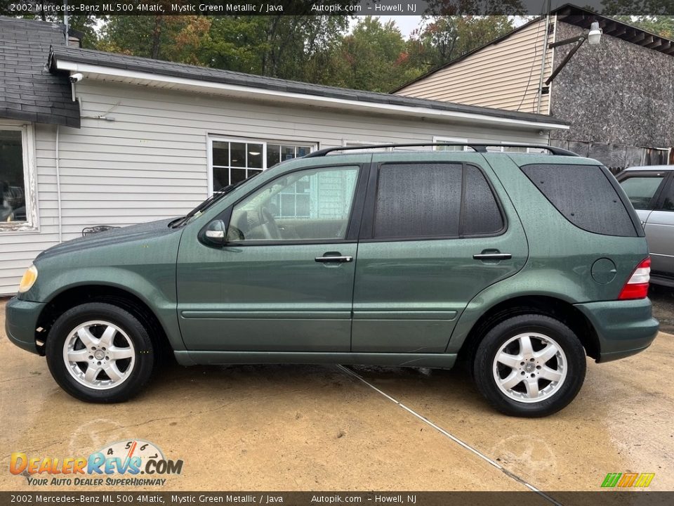 2002 Mercedes-Benz ML 500 4Matic Mystic Green Metallic / Java Photo #4