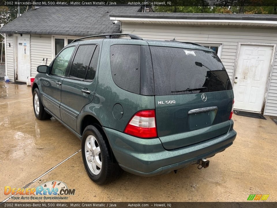 2002 Mercedes-Benz ML 500 4Matic Mystic Green Metallic / Java Photo #6