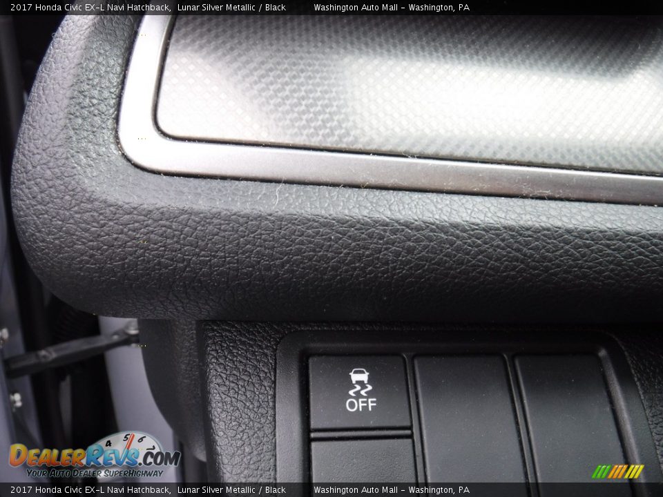 2017 Honda Civic EX-L Navi Hatchback Lunar Silver Metallic / Black Photo #17