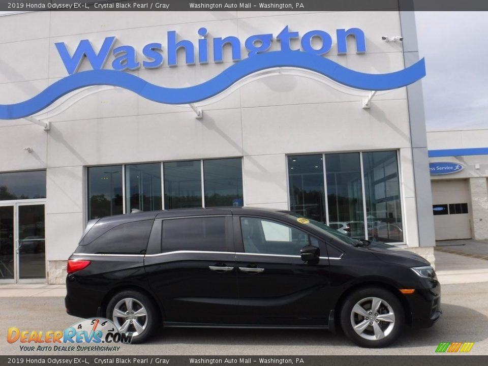 2019 Honda Odyssey EX-L Crystal Black Pearl / Gray Photo #2