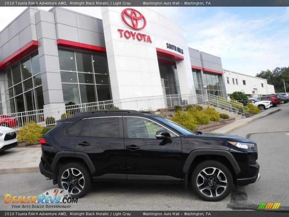 2019 Toyota RAV4 Adventure AWD Midnight Black Metallic / Light Gray Photo #2