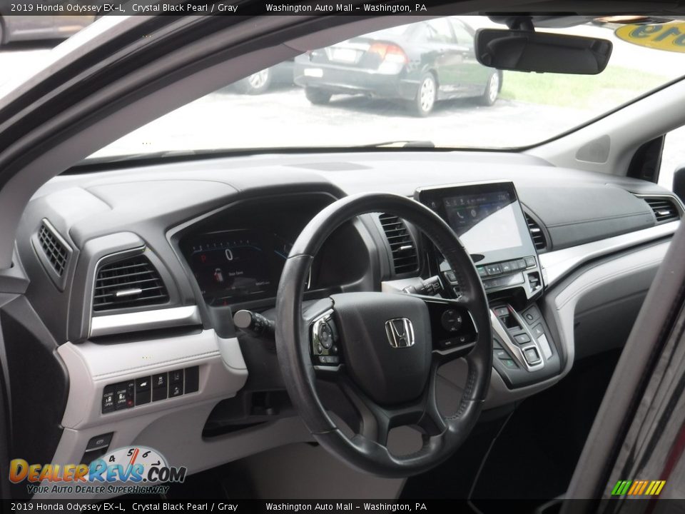 2019 Honda Odyssey EX-L Crystal Black Pearl / Gray Photo #10