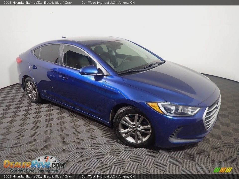 2018 Hyundai Elantra SEL Electric Blue / Gray Photo #3