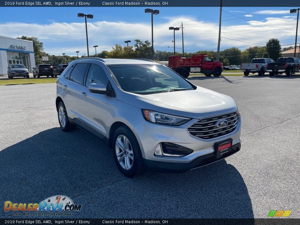 2019 Ford Edge SEL AWD Ingot Silver / Ebony Photo #3