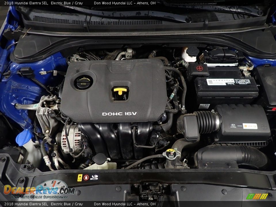 2018 Hyundai Elantra SEL Electric Blue / Gray Photo #7