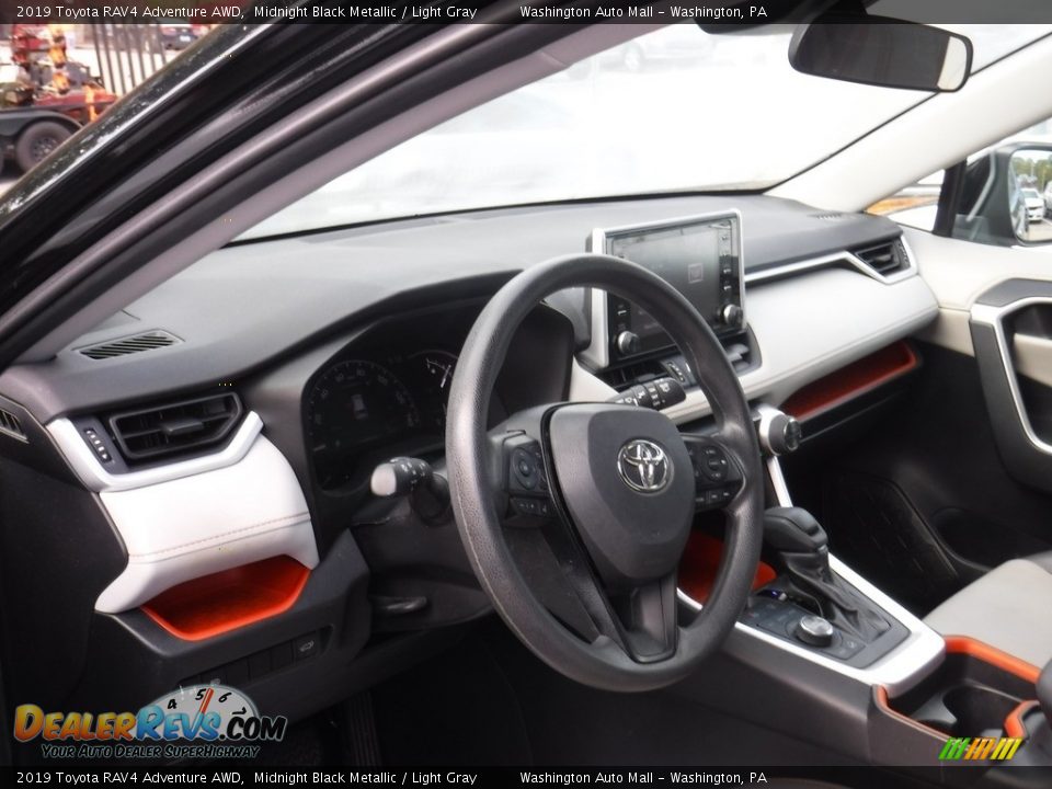 2019 Toyota RAV4 Adventure AWD Midnight Black Metallic / Light Gray Photo #19