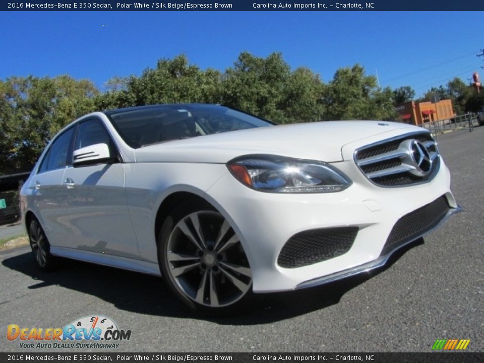 2016 Mercedes-Benz E 350 Sedan Polar White / Silk Beige/Espresso Brown Photo #1