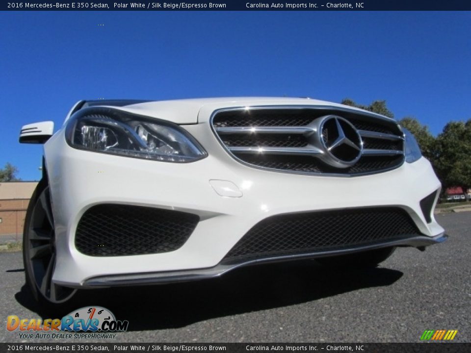 2016 Mercedes-Benz E 350 Sedan Polar White / Silk Beige/Espresso Brown Photo #2