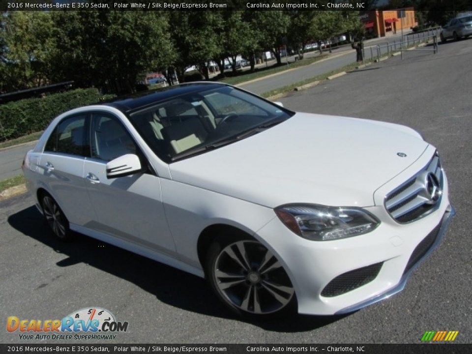 2016 Mercedes-Benz E 350 Sedan Polar White / Silk Beige/Espresso Brown Photo #3