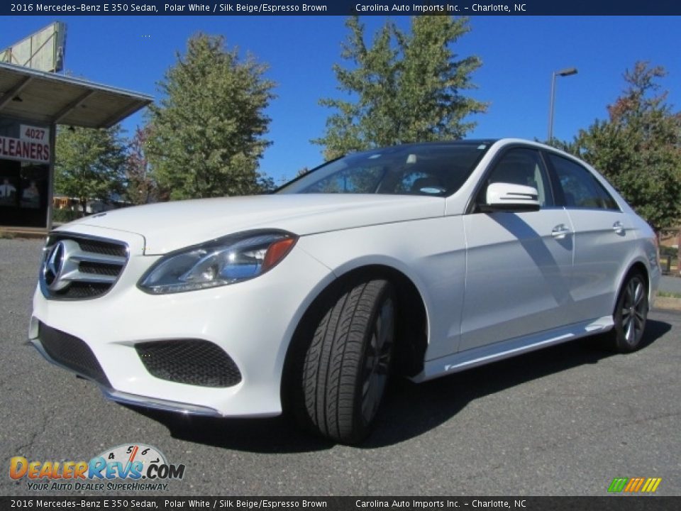 2016 Mercedes-Benz E 350 Sedan Polar White / Silk Beige/Espresso Brown Photo #5