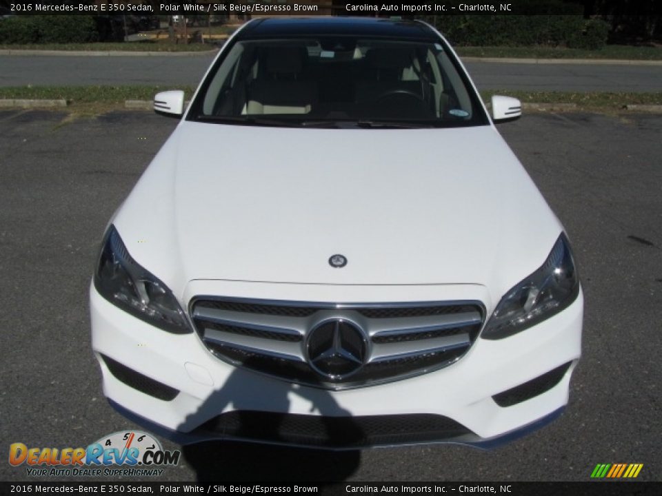 2016 Mercedes-Benz E 350 Sedan Polar White / Silk Beige/Espresso Brown Photo #6
