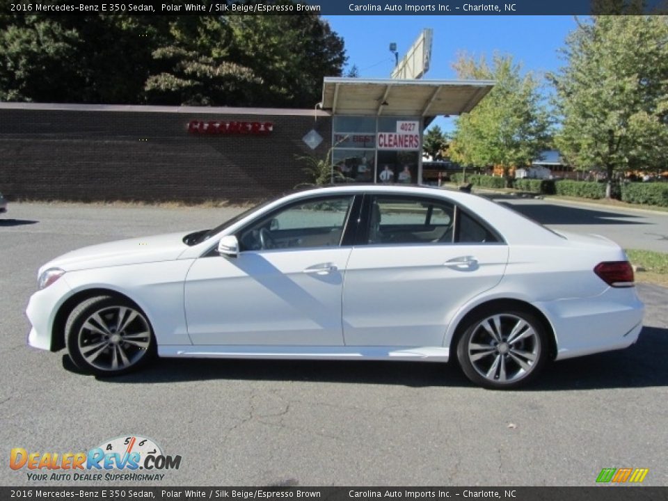 2016 Mercedes-Benz E 350 Sedan Polar White / Silk Beige/Espresso Brown Photo #7