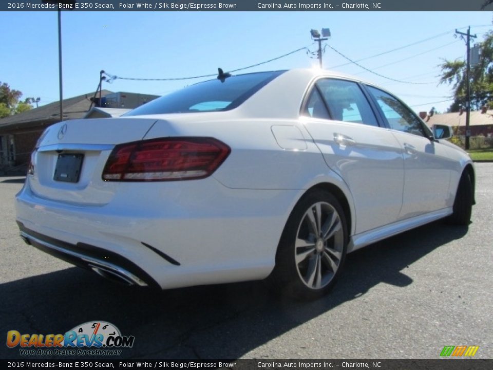 2016 Mercedes-Benz E 350 Sedan Polar White / Silk Beige/Espresso Brown Photo #10