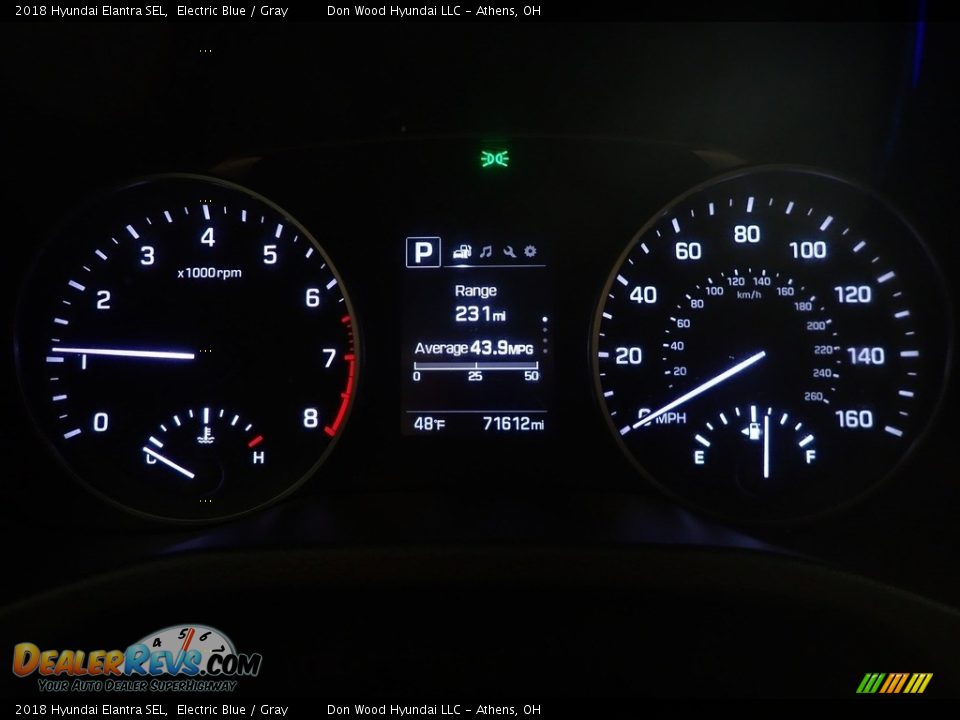 2018 Hyundai Elantra SEL Electric Blue / Gray Photo #26