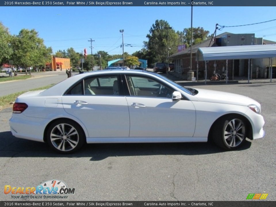 2016 Mercedes-Benz E 350 Sedan Polar White / Silk Beige/Espresso Brown Photo #11