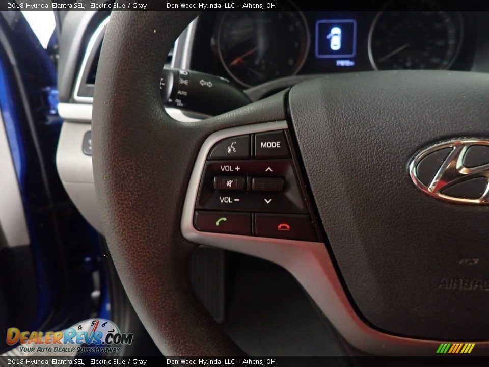 2018 Hyundai Elantra SEL Electric Blue / Gray Photo #27