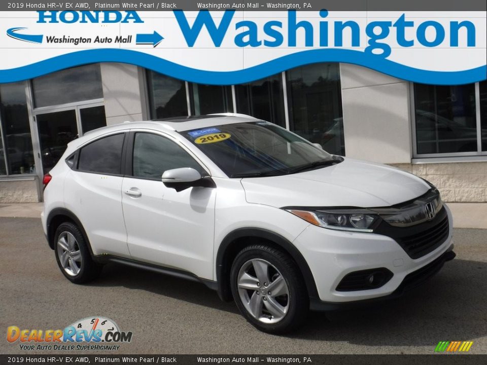 2019 Honda HR-V EX AWD Platinum White Pearl / Black Photo #1