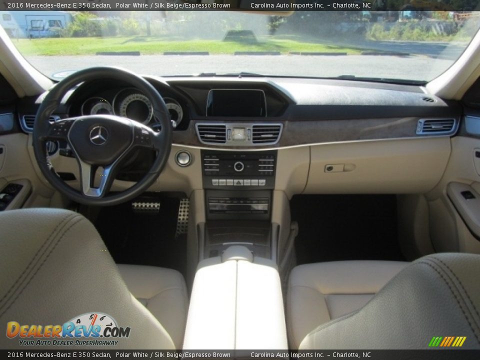 2016 Mercedes-Benz E 350 Sedan Polar White / Silk Beige/Espresso Brown Photo #13