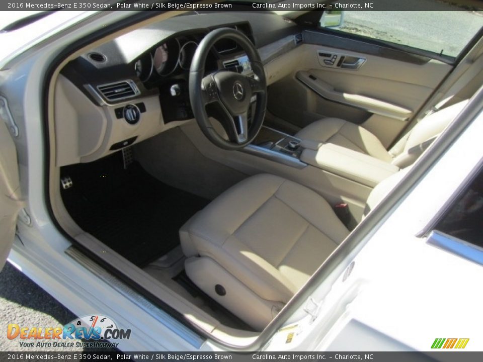 2016 Mercedes-Benz E 350 Sedan Polar White / Silk Beige/Espresso Brown Photo #17