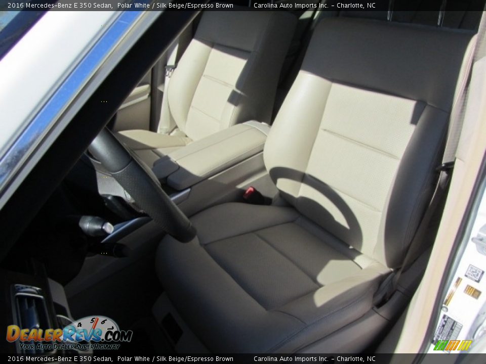 2016 Mercedes-Benz E 350 Sedan Polar White / Silk Beige/Espresso Brown Photo #18