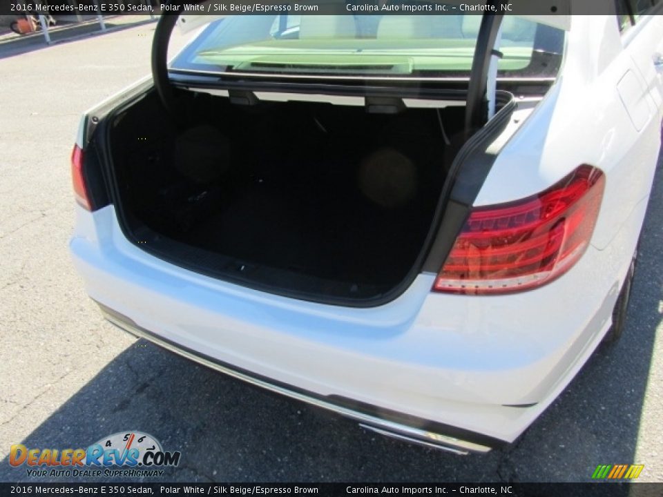 2016 Mercedes-Benz E 350 Sedan Polar White / Silk Beige/Espresso Brown Photo #20