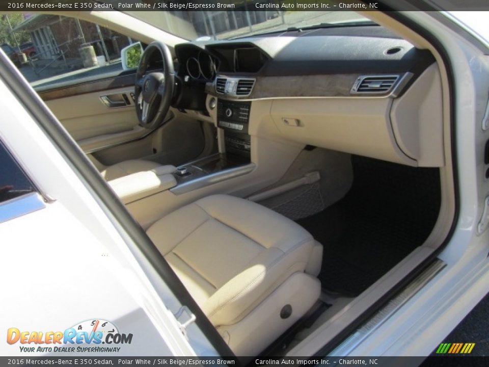 2016 Mercedes-Benz E 350 Sedan Polar White / Silk Beige/Espresso Brown Photo #21