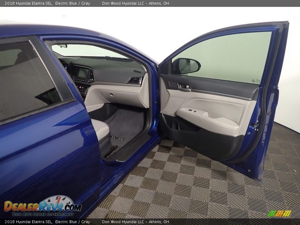 2018 Hyundai Elantra SEL Electric Blue / Gray Photo #36