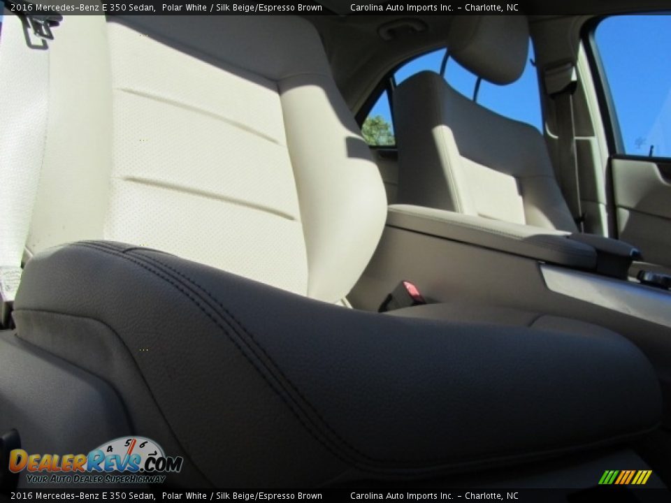 2016 Mercedes-Benz E 350 Sedan Polar White / Silk Beige/Espresso Brown Photo #22