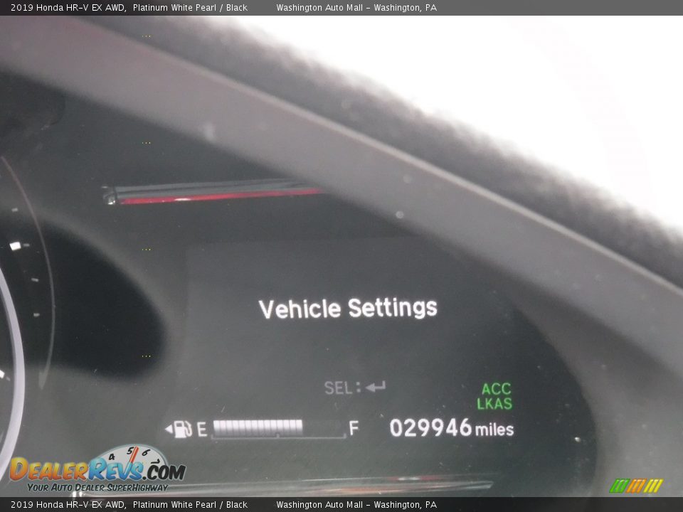 2019 Honda HR-V EX AWD Platinum White Pearl / Black Photo #32