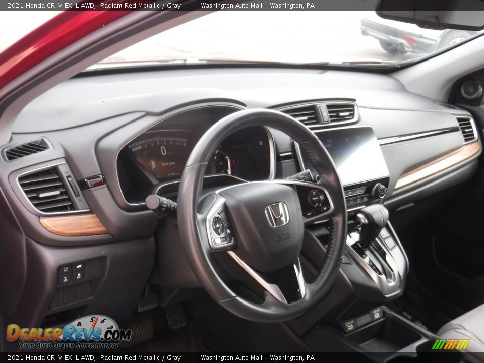 2021 Honda CR-V EX-L AWD Radiant Red Metallic / Gray Photo #15