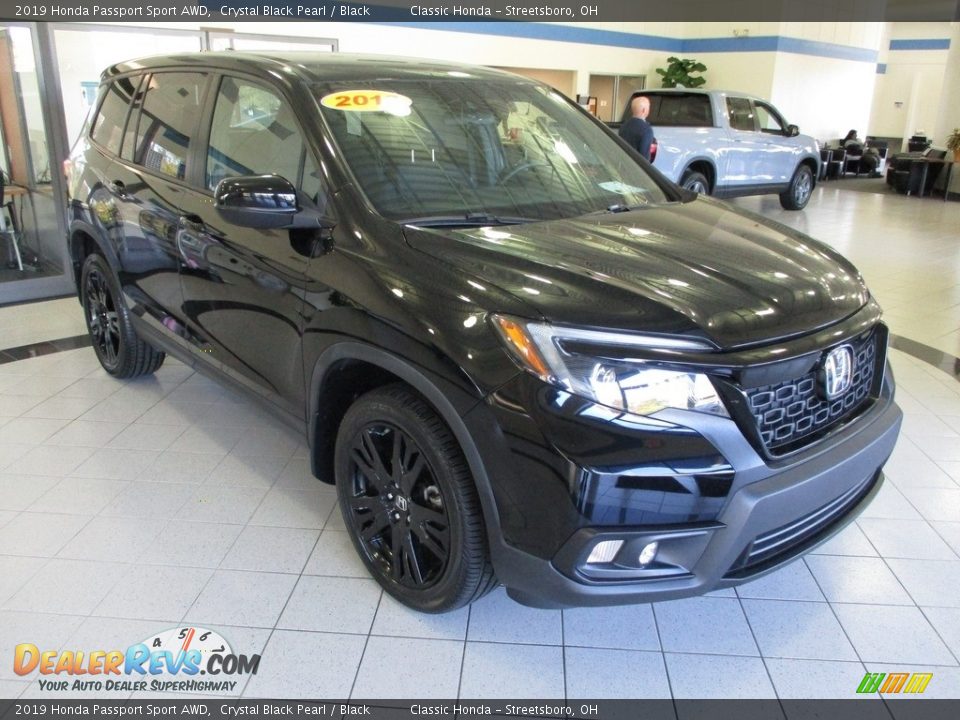 2019 Honda Passport Sport AWD Crystal Black Pearl / Black Photo #3