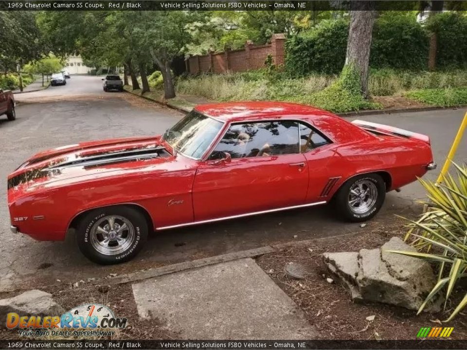 1969 Chevrolet Camaro SS Coupe Red / Black Photo #2