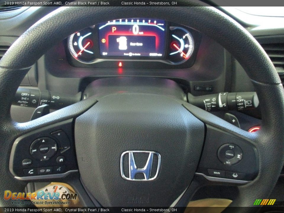 2019 Honda Passport Sport AWD Crystal Black Pearl / Black Photo #35