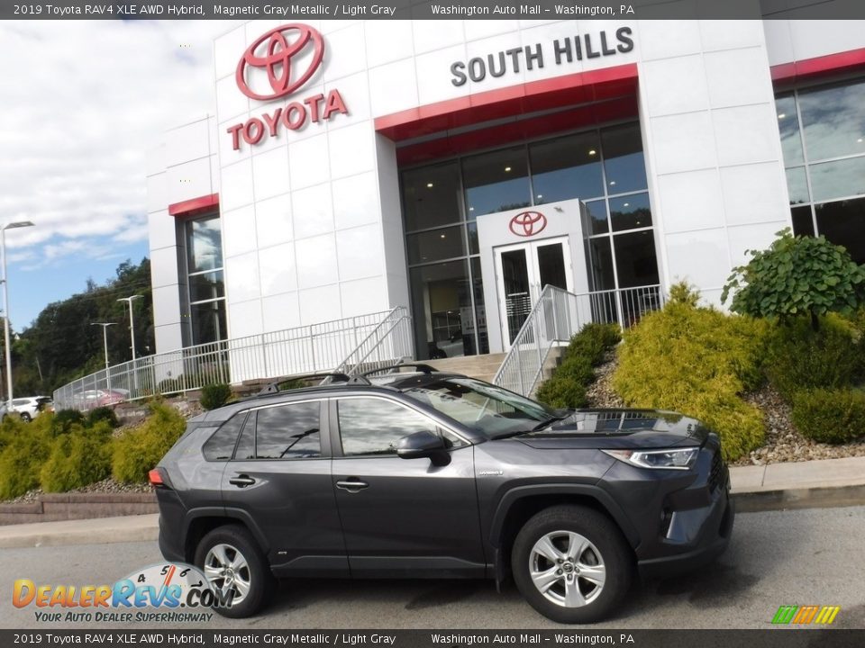 2019 Toyota RAV4 XLE AWD Hybrid Magnetic Gray Metallic / Light Gray Photo #2